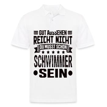 Schwimmer - Männer Poloshirt - Weiß - Vorne - Kai (181cm)