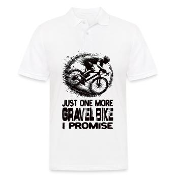 Encore un vélo de gravier Je promets des vélos de gravier - Polo Homme - blanc - Devant - Kai (181cm)