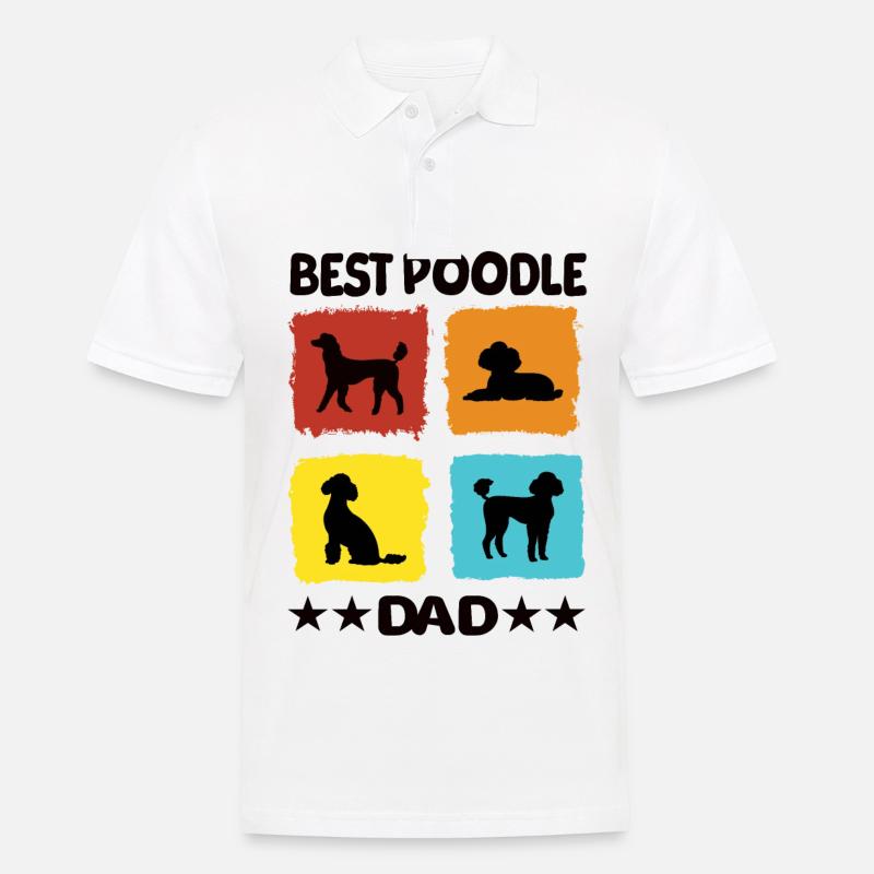 Best Poodle Dad - Männer Poloshirt - Weiß