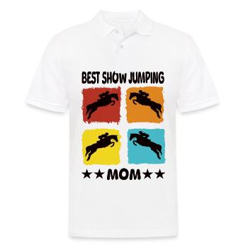 Meilleure maman de saut d’obstacles - Polo Homme - blanc - Devant - Kai (181cm)