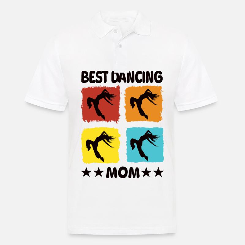 Best Dancing Mom - Männer Poloshirt - Weiß