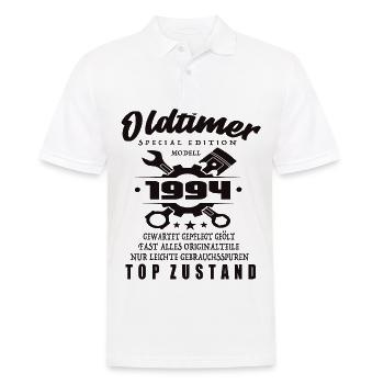 Oldtimer Special Edition Modell 1994 Geburtstag - Männer Poloshirt - Weiß - Vorne - Kai (181cm)