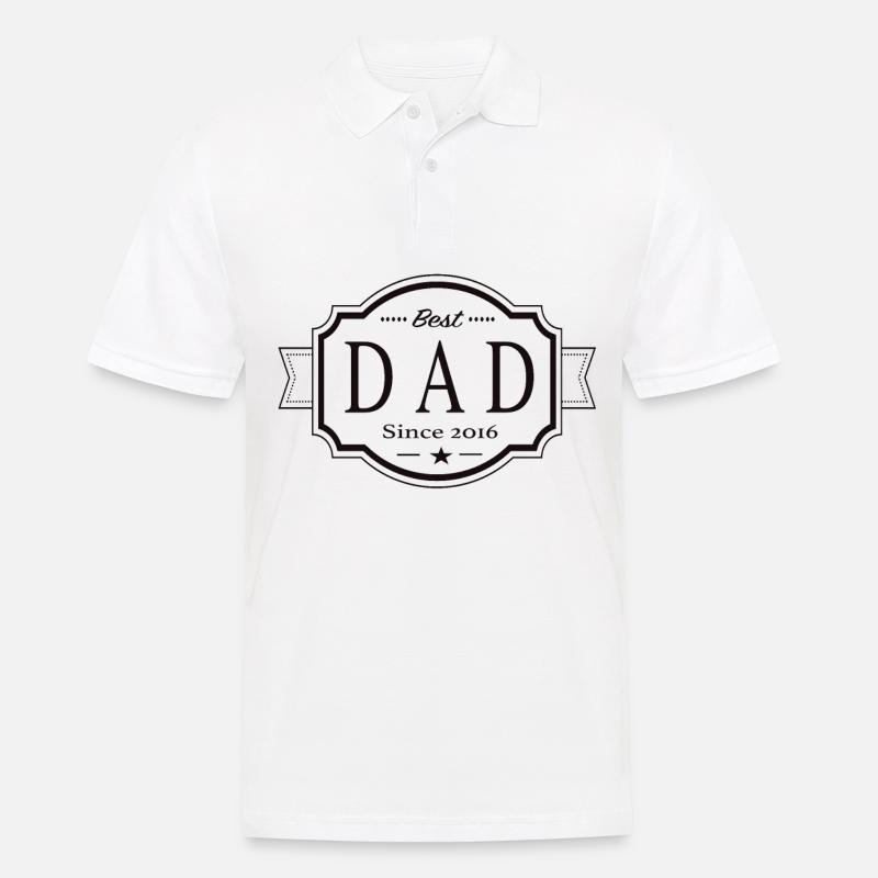 Bester Papa seit 2016 - Männer Poloshirt - Weiß