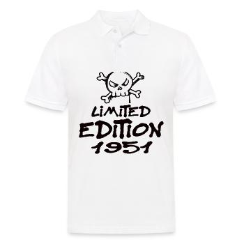 Limited Edition 1951 Geburtstag 1951 Geboren - Männer Poloshirt - Weiß - Vorne - Kai (181cm)