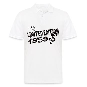 Limited Edition 1959 Geburtstag 1959 Geboren - Männer Poloshirt - Weiß - Vorne - Kai (181cm)