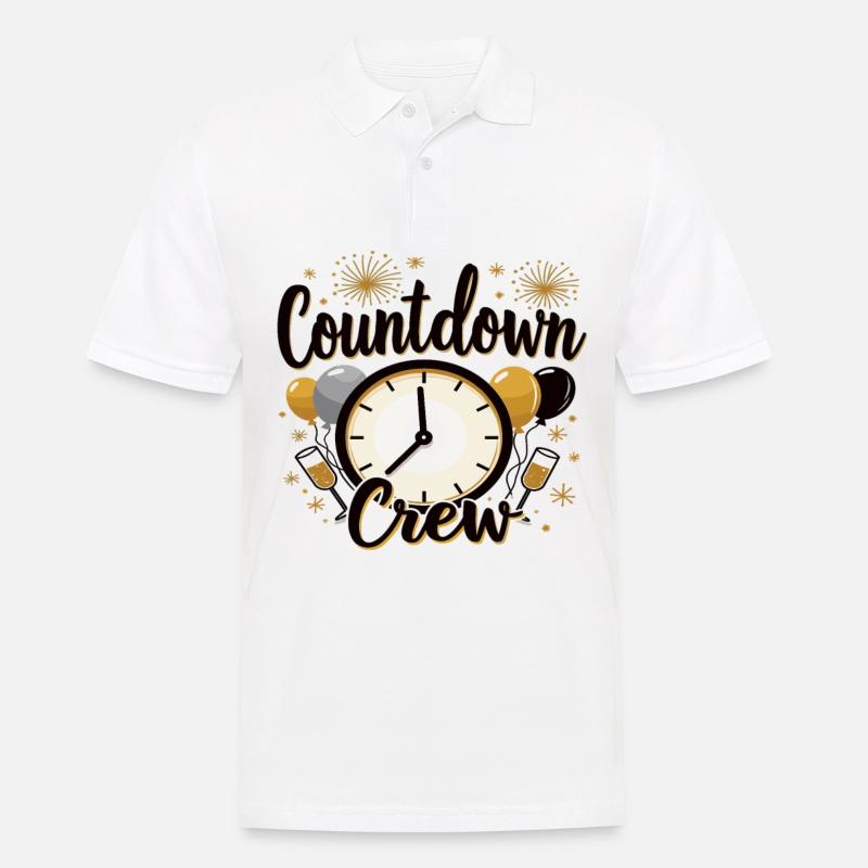 Countdown Crew - Männer Poloshirt - Weiß