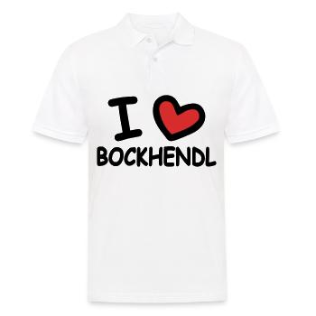 I Love Bockhendl Backhendl - Men's Polo Shirt - white - Front - Kai (181cm)