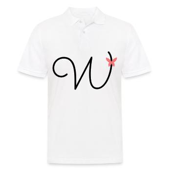 Lettre W Papillon Lettre - Polo Homme - blanc - Devant - Kai (181cm)
