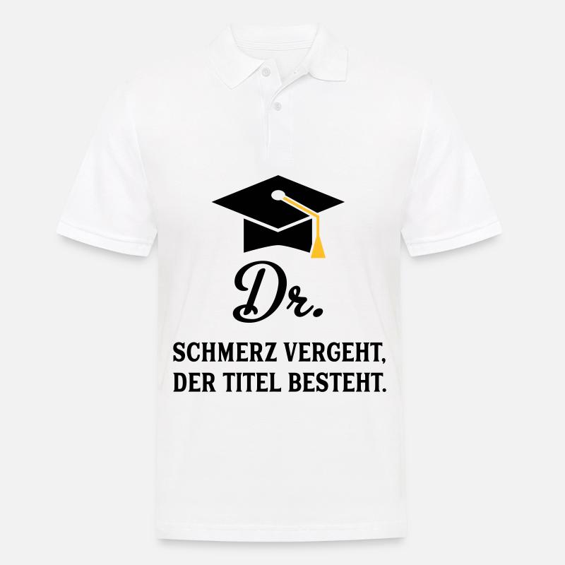 dr - Männer Poloshirt - Weiß