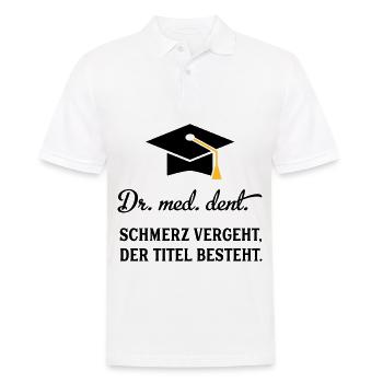 drmeddent - Männer Poloshirt - Weiß - Vorne - Kai (181cm)
