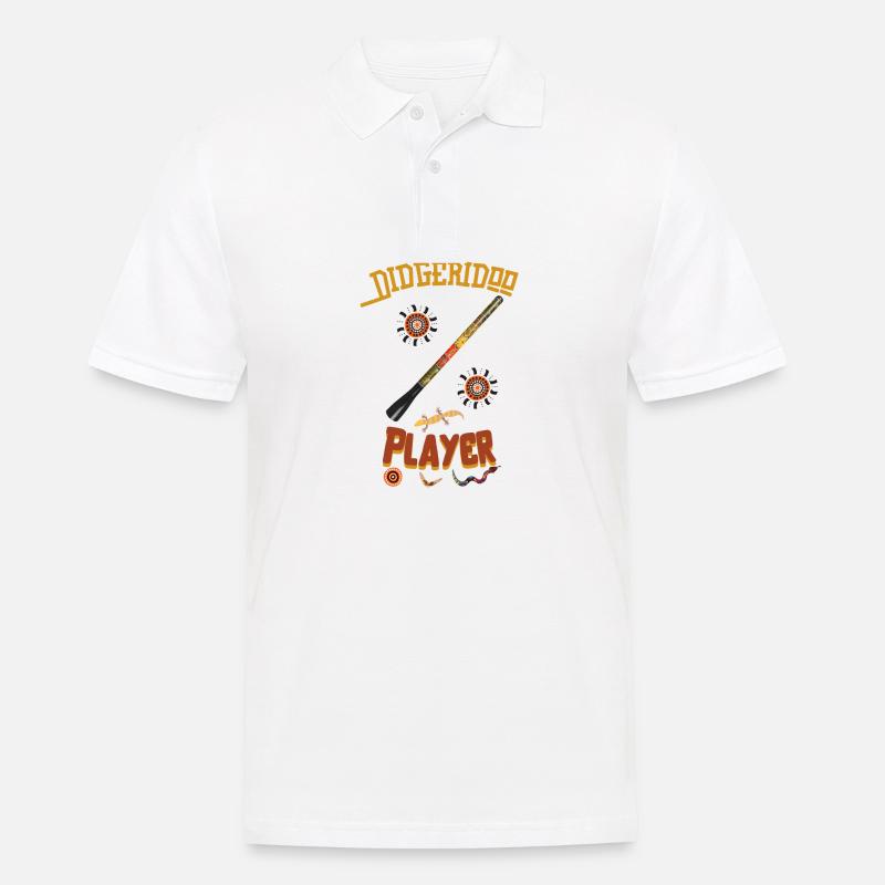 Didgeridoo Player Didgeridoo Spieler Australien - Männer Poloshirt - Weiß