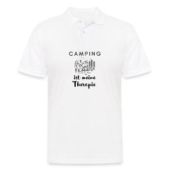 Camping ist meine Therapie Zelten Campingplatz - Männer Poloshirt - Weiß - Vorne - Kai (181cm)