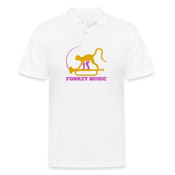 Funk Music - Men's Polo Shirt - white - Front - Kai (181cm)