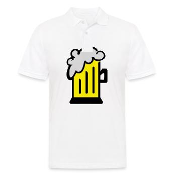 Beer illustration - Men's Polo Shirt - white - Front - Kai (181cm)