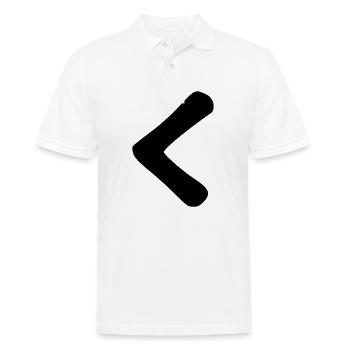 Keltische Symbole - Rune KENAZ 1 - Männer Poloshirt - Weiß - Vorne - Kai (181cm)