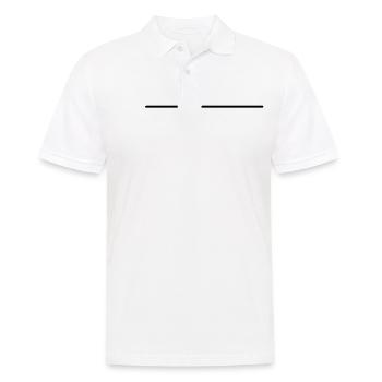 strich__f1 - Männer Poloshirt - Weiß - Vorne - Kai (181cm)
