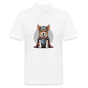 Chien Chevalier Guerrier Chien Cadeau Guerrier Chevalier - Polo Homme - blanc - Devant - Kai (181cm)