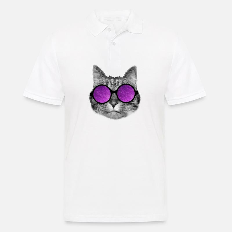 Chat de l’espace - Polo Homme - blanc