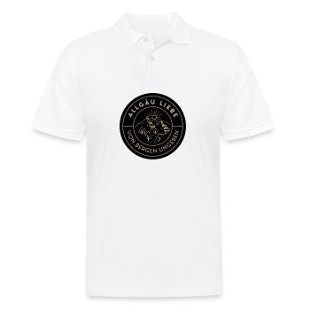 Allgäu Liebe - Von Bergen umgeben - Männer Poloshirt - Weiß - Vorne - Kai (181cm)