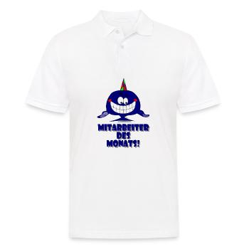 Mitarbeiter des Monats - Männer Poloshirt - Weiß - Vorne - Kai (181cm)