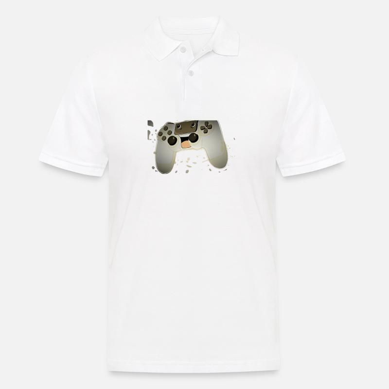 controller - Männer Poloshirt - Weiß