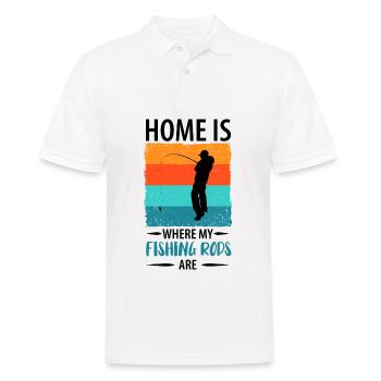 Pêche pêche pêche - Polo Homme - blanc - Devant - Kai (181cm)