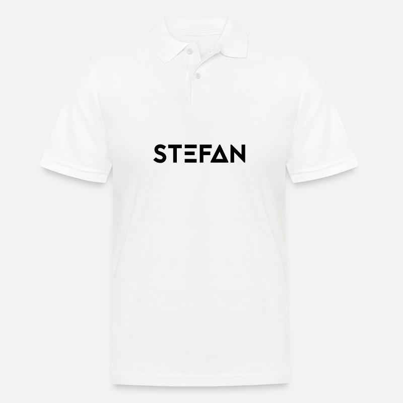 Vorname Stefan - Männer Poloshirt - Weiß