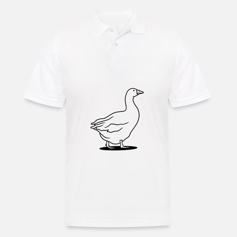Gans - Männer Poloshirt - Weiß