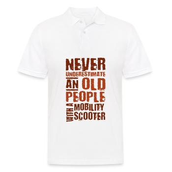 An Old People With A Mobility Scooter - Männer Poloshirt - Weiß - Vorne - Kai (181cm)