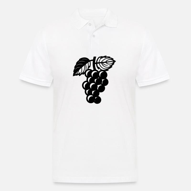Weintraube - Männer Poloshirt - Weiß