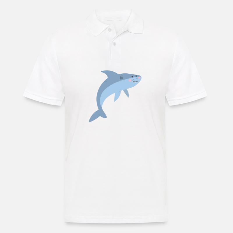 Requin mignon - Polo Homme - blanc