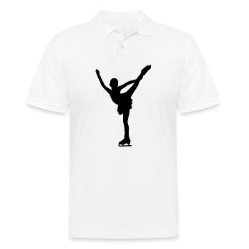 Figure skating skates ice skating - Men's Polo Shirt - white - Front - Kai (181cm)