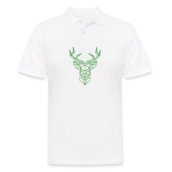 Hirsch - Männer Poloshirt - Weiß - Vorne - Kai (181cm)