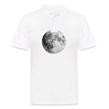 Vollmond Geschenkidee - Männer Poloshirt - Weiß - Vorne - Kai (181cm)