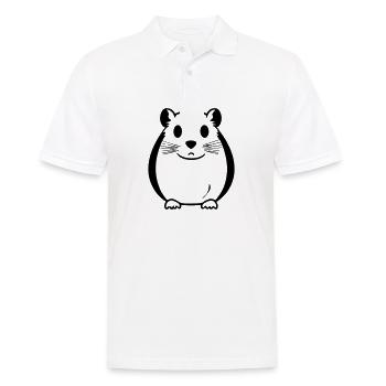 Hamster - Männer Poloshirt - Weiß - Vorne - Kai (181cm)