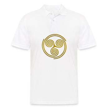 Celtic Culture Triple Spiral Triskele Symbole 5 - Polo Homme - blanc - Devant - Kai (181cm)