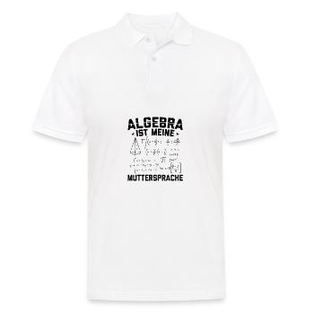 Algebra ist meine Muttersprache | Lehrer Geschenk - Männer Poloshirt - Weiß - Vorne - Kai (181cm)