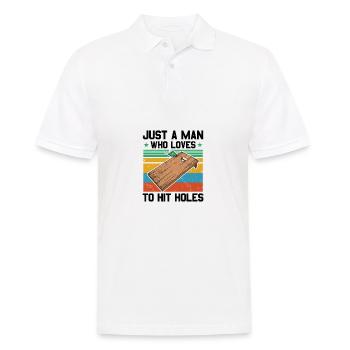 Cornhole - Men's Polo Shirt - white - Front - Kai (181cm)