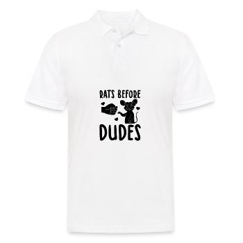 Rat Lovers - Men's Polo Shirt - white - Front - Kai (181cm)