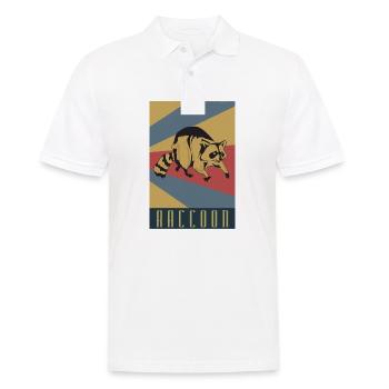 Raton laveur rétro raton laveur - Polo Homme - blanc - Devant - Kai (181cm)