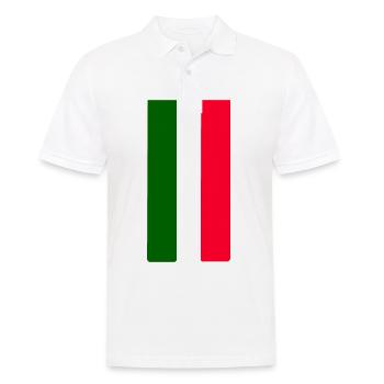 Drapeau Italie sur l'épaule - Polo Homme - blanc - Devant - Kai (181cm)