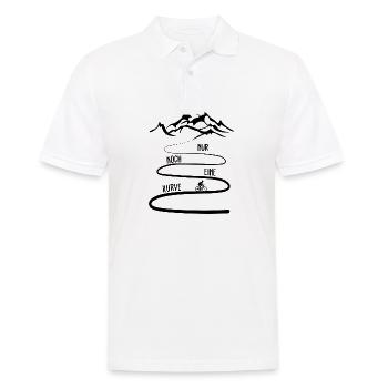 Nur noch eine kurve Sport Fahrrad Radfahrer - Männer Poloshirt - Weiß - Vorne - Kai (181cm)