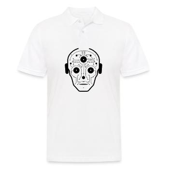 Robot - Men's Polo Shirt - white - Front - Kai (181cm)