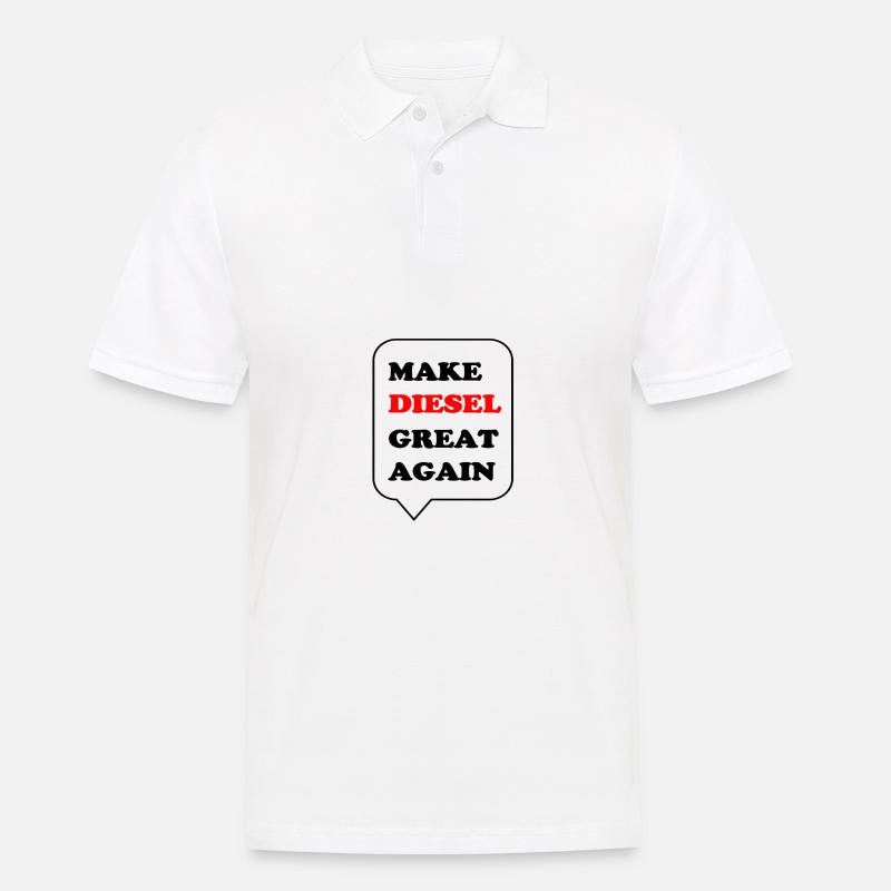 Make Diesel great again - Männer Poloshirt - Weiß
