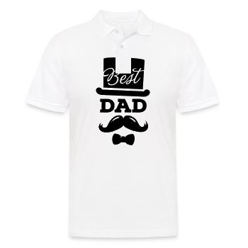 Best papa, father in the world, universe, universe - Men's Polo Shirt - white - Front - Kai (181cm)