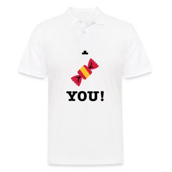 I love you candy candy saying - Men's Polo Shirt - white - Front - Kai (181cm)