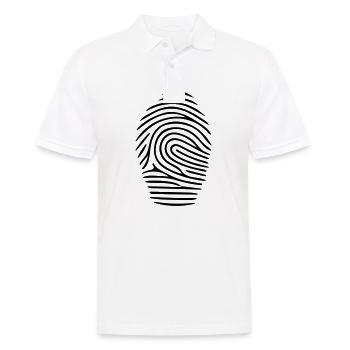 Fingerprint Vector Fingerabdruck - Männer Poloshirt - Weiß - Vorne - Kai (181cm)