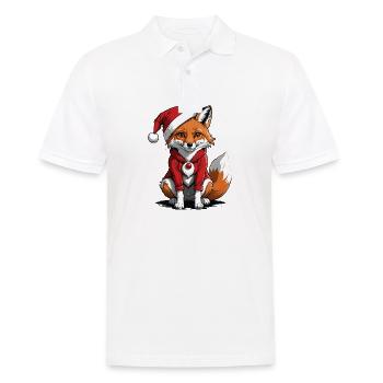Fuchs Fox Weihnachtsmann Süß Geschenk für Frauen - Männer Poloshirt - Weiß - Vorne - Kai (181cm)