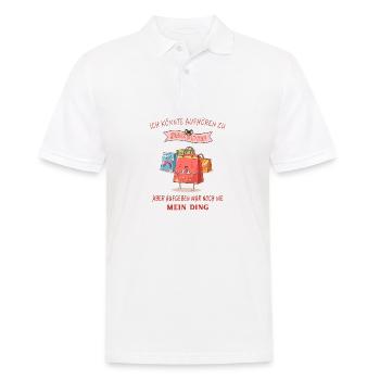 Shoppen shopping Lustige Sprüche - Männer Poloshirt - Weiß - Vorne - Kai (181cm)