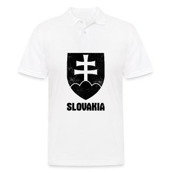 Slowakia Slowakei Wappen Europa Slowakisch - Männer Poloshirt - Weiß - Vorne - Kai (181cm)